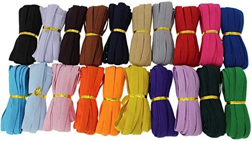 Еластичен жичен кабел 20 бои 3/8 инчи рамен еластичен опсег тешка истегнување висока еластичност плетена лента за занает за занает