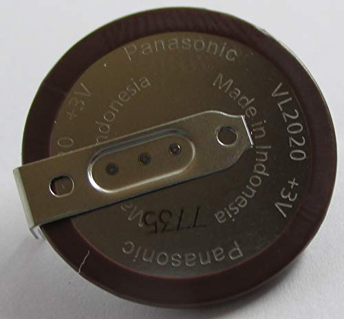 Панасоник ВЛ2020 - 1 Батерија На Полнење, Литиум Монета 3В ХОРИЗОНТАЛНО Јазиче, 20 мм