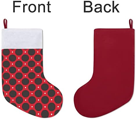 Полка точка, шема на бубамара, Божиќно порибување Божиќни чорапи, торбичка куќа семејство Божиќ декор