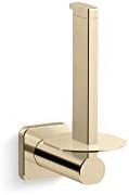 Kohler 23527-AF паралелно вертикално држач за тоалетно ткиво, живописно француско злато