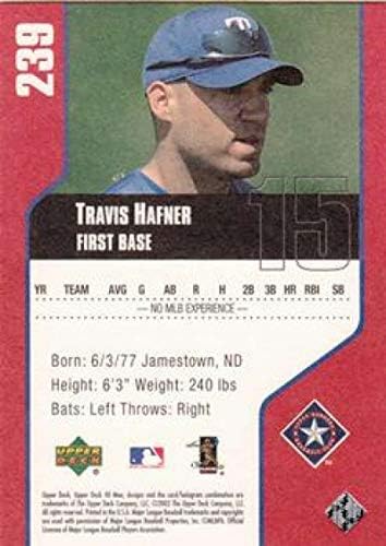 2002 Горна палуба 40-човек #239 Тревис Хафнер Тексас Ренџерс МЛБ Бејзбол картичка НМ-МТ