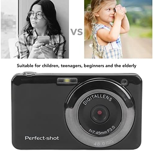 Преносна дигитална камера со 2,7in екран, 8x Zoom 48MP HD дигитална камера за камера за почетници за деца, поддржува експанзија