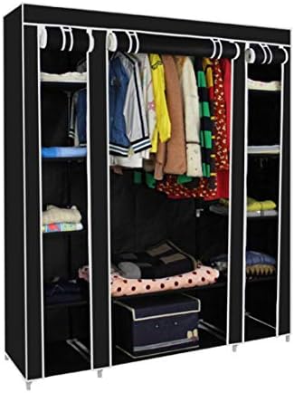 MFASD гардероба за складирање платно за гардероба за гардероба, преносен, плакарот за складирање на шипки за плакари, кој стои плакарот Организатор