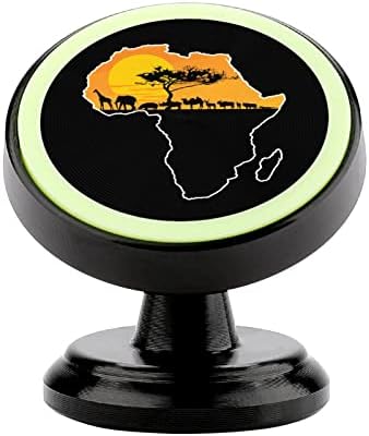 Африкански животни над мапата на Африка држач за магнетски телефон прилагодлив магнетски мобилен телефон мобилен за биро за автомобили