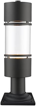 Z-lite 553phb-533pm-orbz-le на отворено LED постепено светло за монтирање, бронза на триење на масло