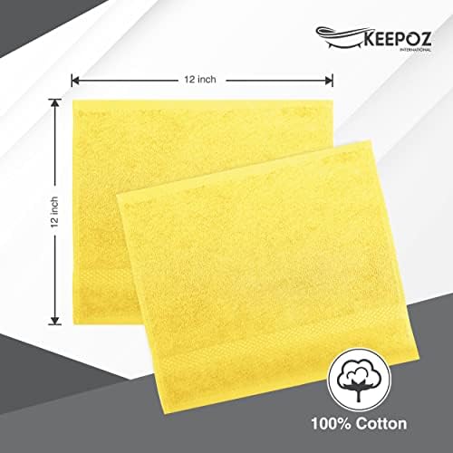 Keepoz - 24 пакувања за миење на пакувања Поставете памучен прстен Вклучен памук | Мека и меки | Високо апсорбирачки отпорни на