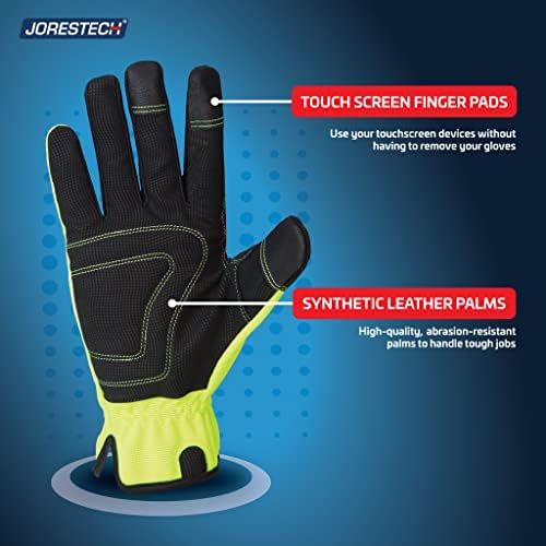 Jorestech High Vis Safity Touch Touch Технологија повеќенаменска работа нараквици