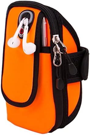 Inoomp торба со велосипедски инчи телефони, дизајн на слушалки за дизајн на слушалки, патувајќи пари за пешачење, портокалова портокалова за