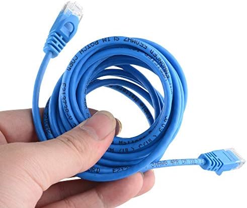 Кабелски работи 100-метарски лежечки долг CAT6A Заштитен кабел за етернет во сина боја и 50-метарски CAT6 ултра тенок кабел за етернет