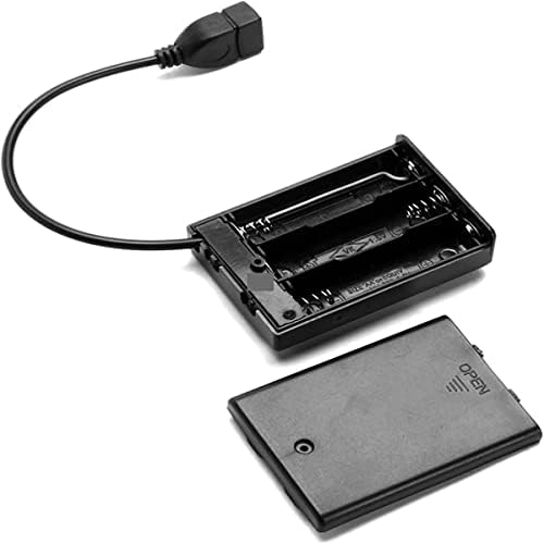Кутии за складирање на пластични AimpGStl 3 парчиња 3 АА држач за батерии, 3 држач за кутија за батерии АА 4,5-5V со прекинувач за покривање