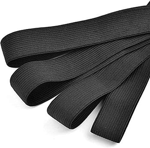 Еластична Плетена Еластична Лента од 3 инчи 15 Инчи, Црна/Бела Направена Во САД