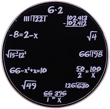Математичка формула емајл иглички копчиња значки уживајте во математичките знаења брош тркалезен метален лапл игла облека торбички јакни