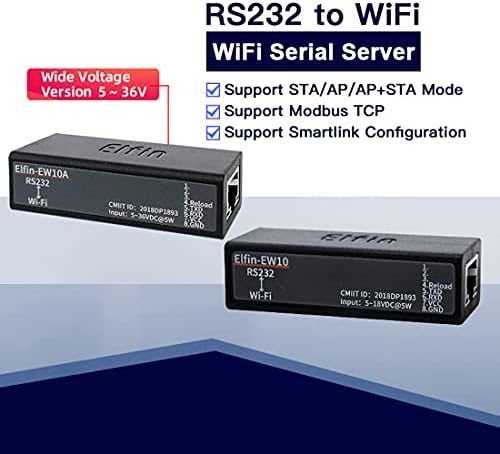 HF Elfin-EW10 WiFi сериски сервер до Ethernet уреди за безжично мрежно поврзување Modbus TPC IP функција RJ45 RS232 до WiFi Сериски