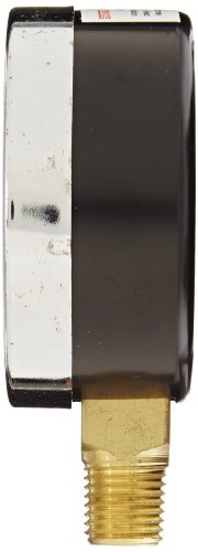 PIC мерач 101D-254S 2,5 бирање, 0/6000 psi опсег, 1/4 Машка големина на врската со NPT, мерач на сува под притисок со црн челик,