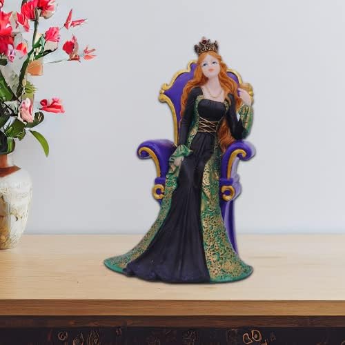 Удобно час ирска принцеза колекција 7 ”кралица зелена фустан на фигурата на смола на престолот за Денот на Свети Патрик и секојдневната