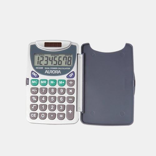 【セット 販売】 オーロラ ハンディ 電卓 電卓 8 桁 表示 表示 hc220 × 20 個