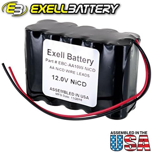 2pc Exell 12v 1000mAh NiCd Батерија пакет w / Жица Води