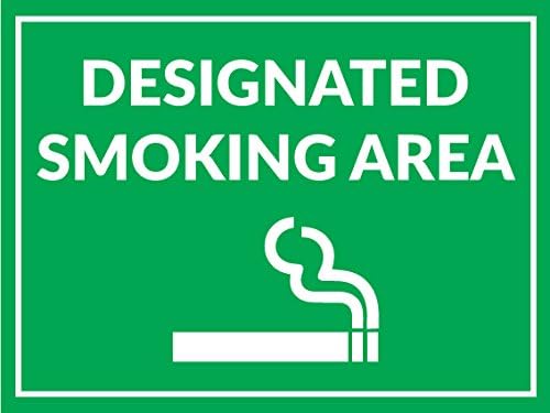 Знаци на област за пушење - 4 пакет - изработени од ПВЦ - Совршено за употреба во канцеларија, деловни простории и места за кафе - јасен, читлив