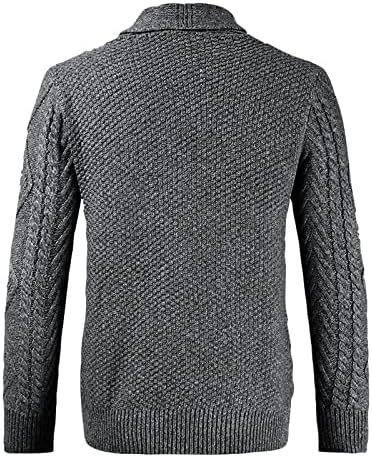 Менс џемпери и влечење, моден лаптол случајно кардиган палто со долг ракав тенок плетен џемпер