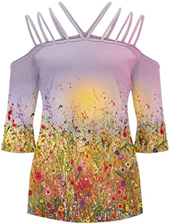 Девојки есен летен кошула со краток ракав 2023 облека трендовски памук против вратот графички лабав фит салон врвот за женски ФБ ФБ