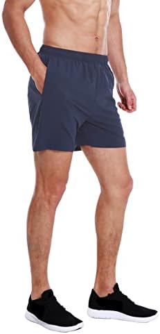 Езрун мажи од 5 инчи кои трчаат во тренингот Брзи суви атлетски шорцеви со џебови со лагер
