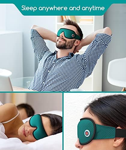 Меди одделение 3D маска за очи за спиење [14PC] - маска за затемнување 3Д за жени/мажи - капаче за очите на окото за дишење со