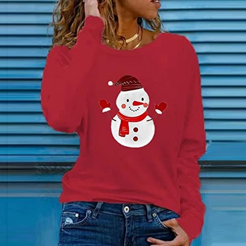 Fandream Дуксери Жени Среќен Божиќ Крава Вратот Пуловер Топло Целокупната Бизнис Повик Врвови За Жени