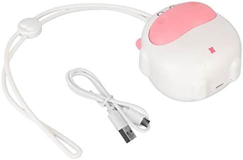 Мини вентилатор за висина на вратот, мини вентилатор USB полнење раце бесплатно симпатична форма 3 брзина прилагодлива за мажите патувања