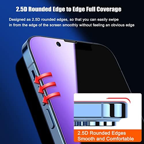 SOOPUR [2 Пакет Компатибилен со iPhone 13 Pro max &засилувач; iPhone 14 Плус Заштитник На Екранот За Приватност Против Сина Светлина