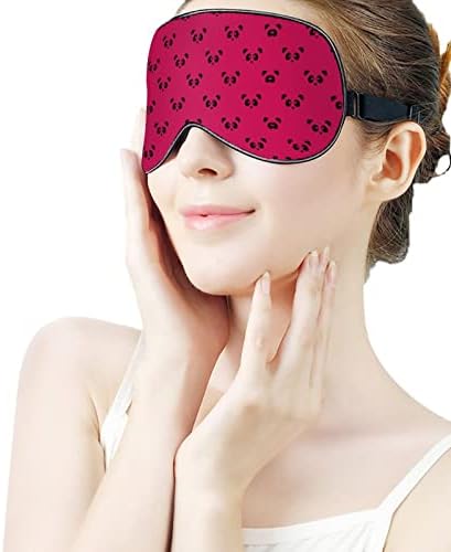 Панда глава за ролетна маска за спиење ноќно сенка на капакот за прилагодување на окото со смешна графика за жени мажи со една големина