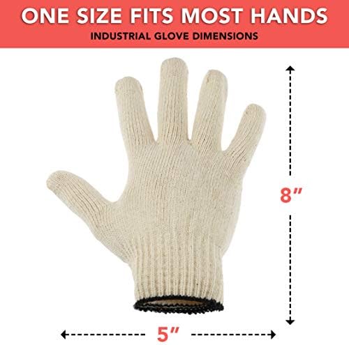 10 пара Безбедност Работни ракавици што се мијат памук / полиестерски материјал со еластичен плетен зглоб од зелена директна