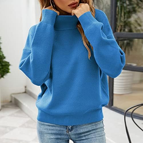 Џемпери за жени Зимски зимски џемпер со долг ракав џемпер за жени за жени