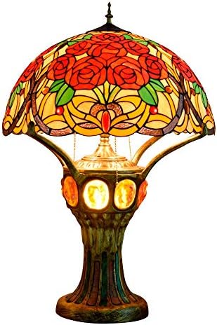 Тифани Стил витраж табела за стакло, стилот на стакло, ламба за стакло, европски класичен хотел бар декоративна маса ламба креативна роза шема