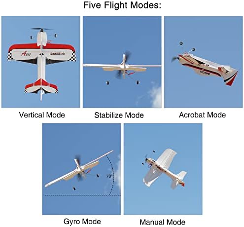 Radiolink T8S 8 канали 2.4GHz RC предавател, стабилизатор на авиони за летање на летање BYME-A RC и R8EF RX, за 3Д авион со фиксни крилја