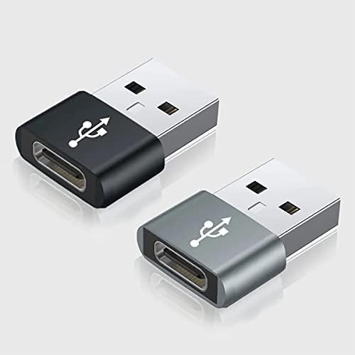 USB-C женски до USB машки брз адаптер компатибилен со вашиот Samsung S8 Edge за полнач, синхронизација, OTG уреди како тастатура,