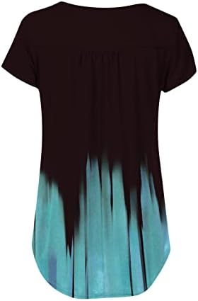 Женски преголем врв на туника за носење со хеланки лабави проток на летни летни маици плетени проточни блузи маички