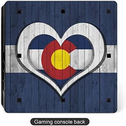 Колорадо Знаме Срце И Дрво Пвц Лепило Налепница Заштитник На Кожата Налепница ЗА PS4 Pro/PS4 Тенок Контролер