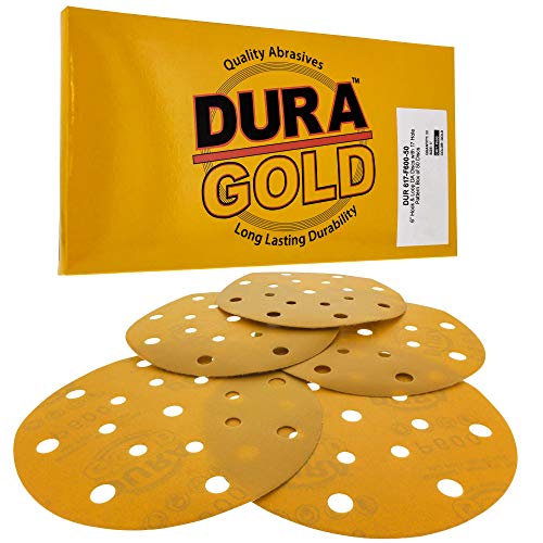 Дура -злато 6 дискови за пескарење - 600 решетки, кука и јамка DA Подлога за поддршка и подлога за интерфејс за мека густина