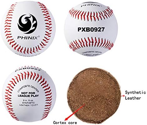 ФИНИКС Синтетичка кожа Бејзбол за употреба на практики за рекреација и обични игри