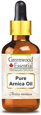 Гринвуд есенцијално чисто чисто масло од Арника со стаклена капка Премиум терапевтска оценка за коса, кожа и ароматерапија 5мл