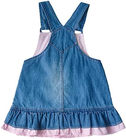 ZL Magic Baby & Tharte Girl Soft Cotton Denim прилагодливи комбинезони загради заградувања на здолништа Девојче девојче суспендирани облеки за облекување облека