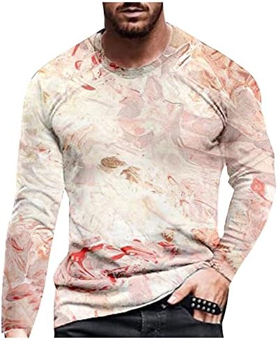Бебеа машка лежерна 3Д печатена долга ракав врвови на мода, маица за влечење на вратот, есен зимски графити, блуза