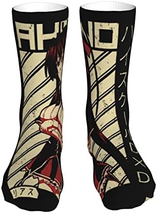 Pankooclub Anime Manga Manga Manga DXD чорапи Casument Lafe со должина Апсорбира потта чувајте ги топлите спортски чорапи унисекс