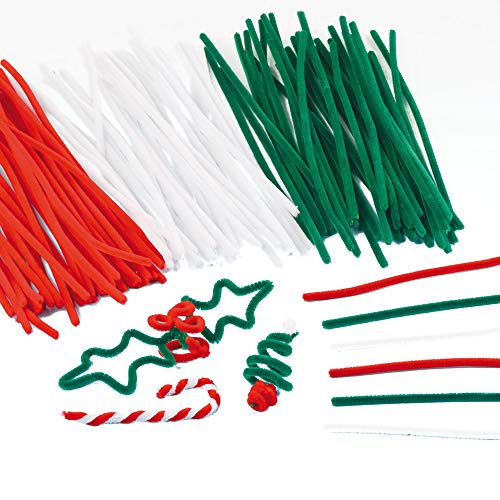 Бејкер Рос EX798 Чистачи на Божиќни цевки - Пакет од 100, ⁠ Креативни уметнички материјали за деца, занаети и украси