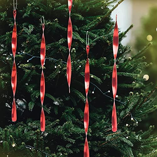 Zhmtang 24 парчиња Божиќни висечки украси искривени алуминиумски лекари за свадба, украси за празнични дрвја за Ноќта на вештерките