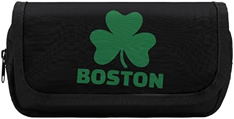 Бостон Шамок Молив случај со двојно поштенско пенкало торба со голем капацитет држач за канцелариски материјал за домашна канцеларија за