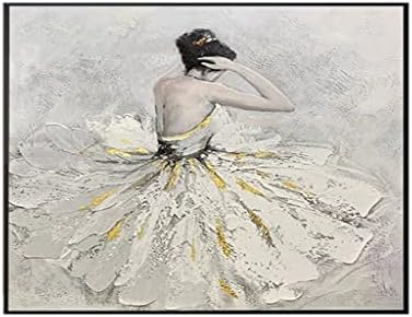 Yxbdn девојка уметност насликано платно рачно изработено масло за сликање рамка без платно платно уметнички украс