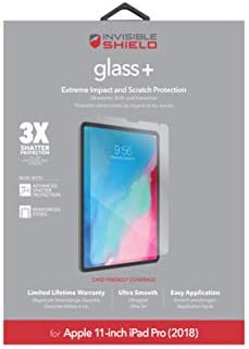 Невидливиот штит ZAGG Invisibleshield Glass Plus - Заштитен стаклен екран на екранот направен за Apple iPad Pro 11 инчи - чиста
