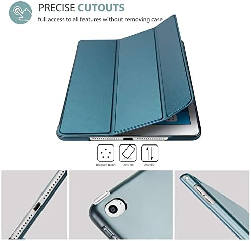 Procase iPad Mini 4 2015 Teal Slim Hard Shell Case Bands со 2 пакувања iPad Mini 5 2019 / Mini 4 2015 Заштита на калено стакло