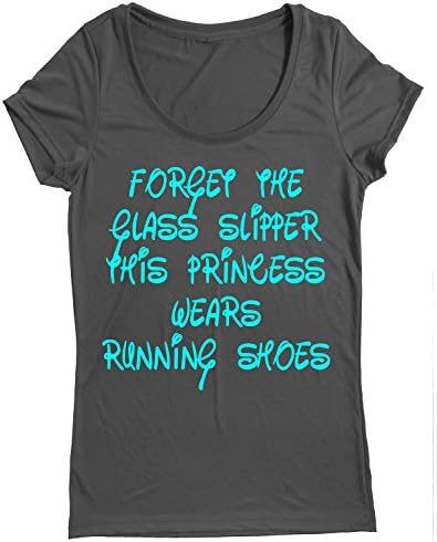 Ден на трката суво кошула -жени маратон трчаат кратки ракави на врвот -Зафатете ја стаклената влечка принцеза носи чевли за трчање